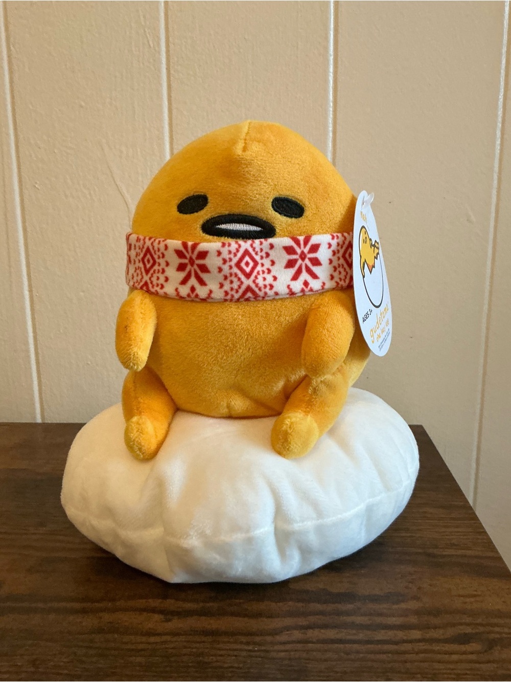 A Rare HTF 8-inch Sanrio 2022 Gudetama holiday Stuffed Animal Lazy Egg plush toy